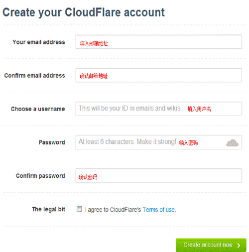注册CloudFlare帐号